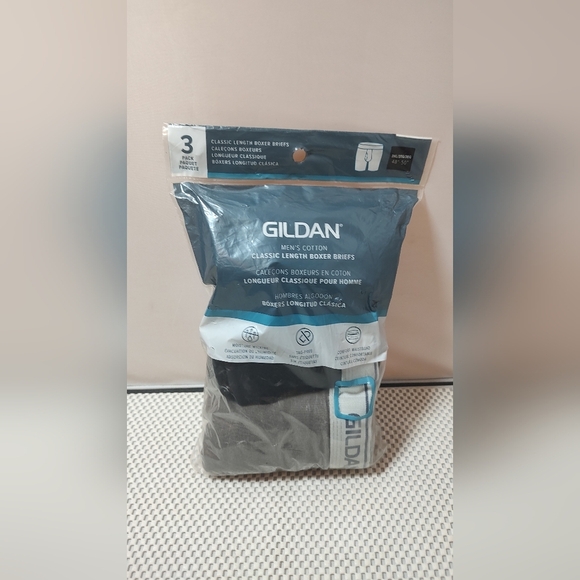 Men's Size 3XL (48-50") Classic Length Boxer Briefs 3 Pack Gildan - Picture 2 of 3